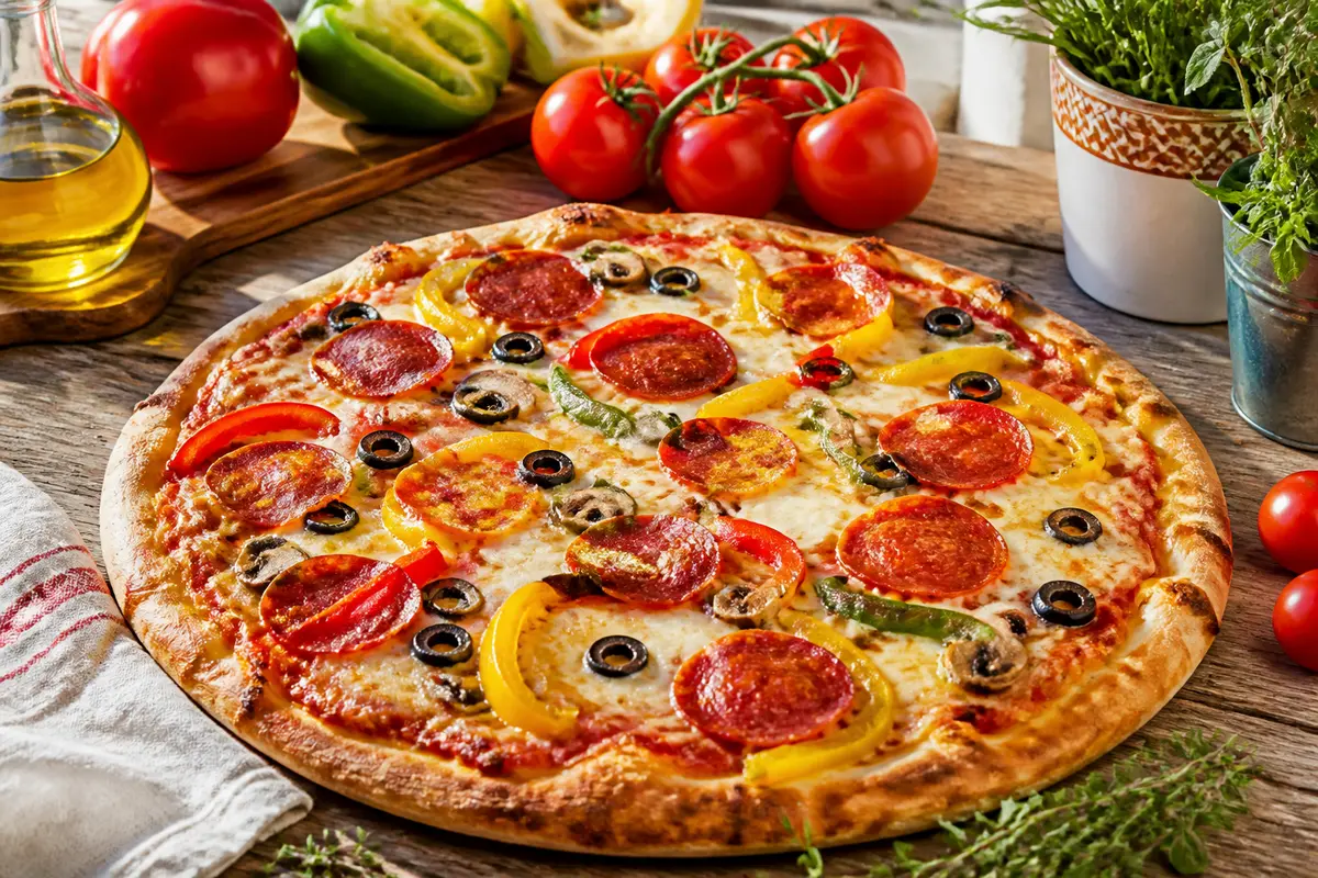 Pizza familiale : recette facile et délicieuse à partager